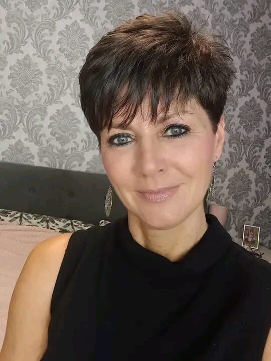 trendy short hairstyle for women over 50